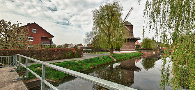 Blick von der Issel auf die Werther Mhle